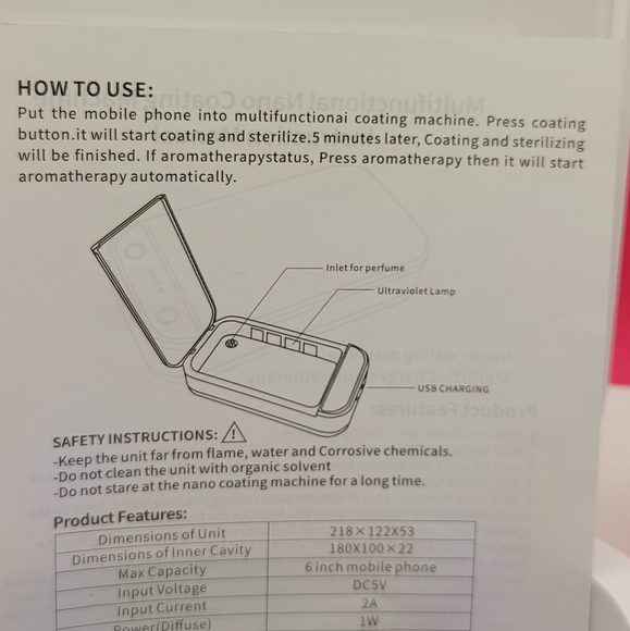 NEW, STERILIZE/ AROMATHERAPY/ CHARGER - Picture 11 of 16